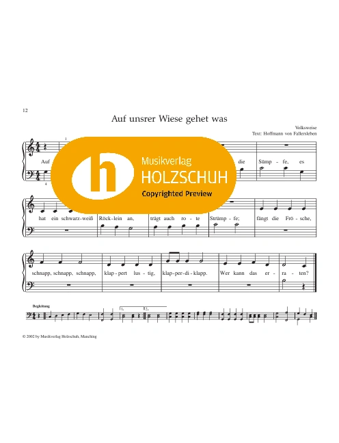 Auf unsrer Wiese gehet was